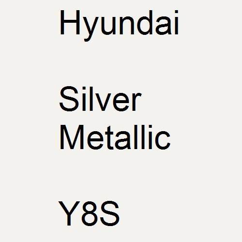 Hyundai, Silver Metallic, Y8S.